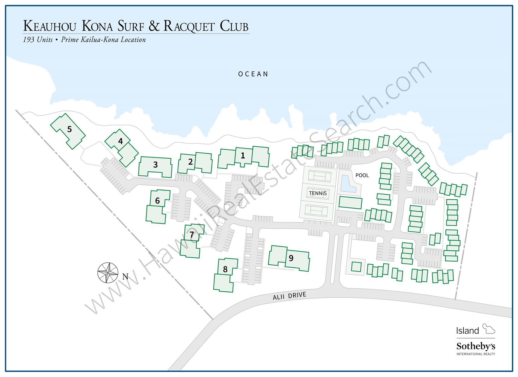 Keauhou Kona Surf & Racquet Club Map